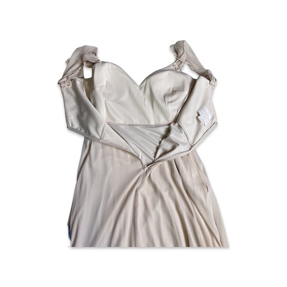 Birdy Gray Bridesmaids Dress Large Convertible Chiffon Champagne Blush Pockets - Picture 13 of 13